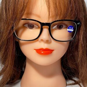 1505 Colette 1.5 Black Reading Glasses Soft Butterfly Readers NWT